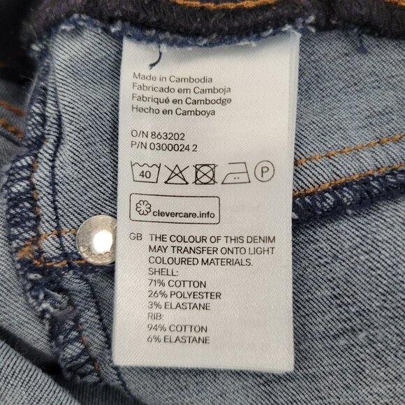 H&M &Denim Maternity Jeans Mama Super Skinny High Rib Medium Wash Women's 6 - Picture 11 of 16